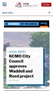 How kshb.com looks like on a mobile device such as an iPhone.