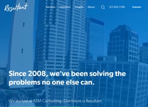 How ksmconsulting.com looks like on a tablet such as an iPad.