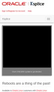 How ksplice.com looks like on a mobile device such as an iPhone.