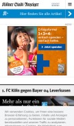 How ksta.de looks like on a mobile device such as an iPhone.