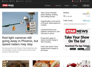 How ktar.com looks like on a tablet such as an iPad.