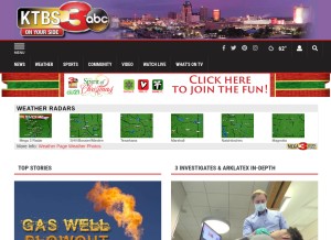 How ktbs.com looks like on a tablet such as an iPad.