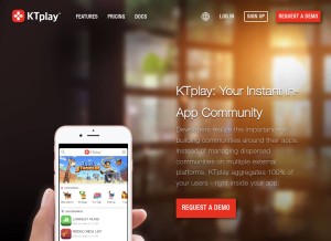 How ktplay.com looks like on a tablet such as an iPad.