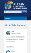 How kualumni.org looks like on a mobile device such as an iPhone.