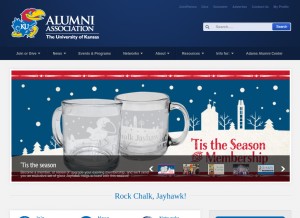 How kualumni.org looks like on a tablet such as an iPad.