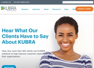 How kubra.com looks like on a tablet such as an iPad.