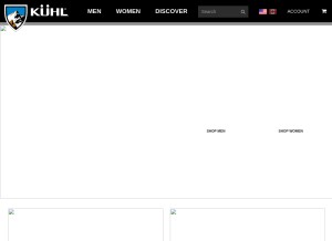 How kuhl.com looks like on a tablet such as an iPad.