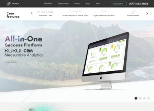 How kukui.com looks like on a tablet such as an iPad.