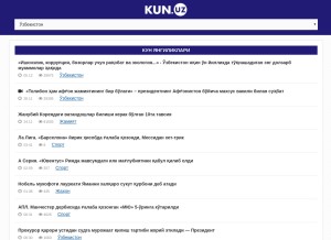 How kun.uz looks like on a tablet such as an iPad.