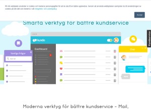How kundo.se looks like on a tablet such as an iPad.