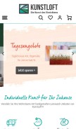 How kunstloft.it looks like on a mobile device such as an iPhone.