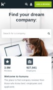 How kununu.com looks like on a mobile device such as an iPhone.