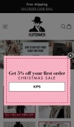 How kuponmen.com looks like on a mobile device such as an iPhone.