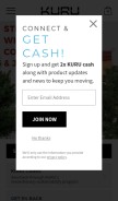 How kurufootwear.com looks like on a mobile device such as an iPhone.