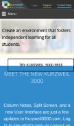 How kurzweiledu.com looks like on a mobile device such as an iPhone.