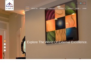 How kutirply.com looks like on a tablet such as an iPad.