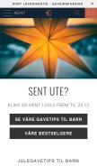 How kvalitetstid.no looks like on a mobile device such as an iPhone.