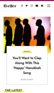 How kveller.com looks like on a mobile device such as an iPhone.