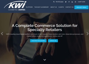 How kwi.com looks like on a tablet such as an iPad.