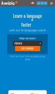 How kwiziq.com looks like on a mobile device such as an iPhone.