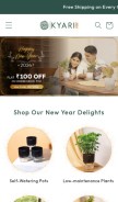 How kyari.co looks like on a mobile device such as an iPhone.