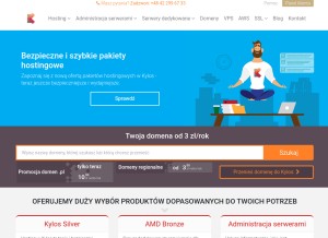 How kylos.pl looks like on a tablet such as an iPad.