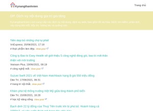 How kynangthanhnien.com looks like on a tablet such as an iPad.