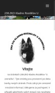 How kynologie-kladno.cz looks like on a mobile device such as an iPhone.