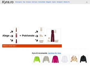 How kyra.ro looks like on a tablet such as an iPad.