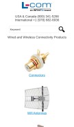 How l-com.com looks like on a mobile device such as an iPhone.
