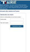How la-mairie.com looks like on a mobile device such as an iPhone.
