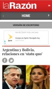 How la-razon.com looks like on a mobile device such as an iPhone.