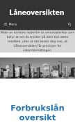 How laaneoversikten.no looks like on a mobile device such as an iPhone.