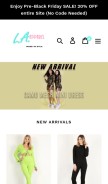 How laapparelstore.com looks like on a mobile device such as an iPhone.