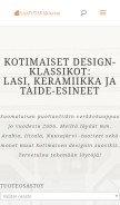 How laatutavara.com looks like on a mobile device such as an iPhone.