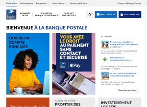 How labanquepostale.fr looks like on a tablet such as an iPad.