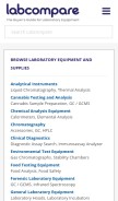 How labcompare.com looks like on a mobile device such as an iPhone.