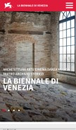 How labiennale.org looks like on a mobile device such as an iPhone.