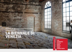 How labiennale.org looks like on a tablet such as an iPad.