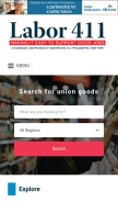 How labor411.org looks like on a mobile device such as an iPhone.