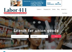 How labor411.org looks like on a tablet such as an iPad.