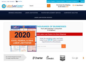 How laborlawcenter.com looks like on a tablet such as an iPad.