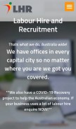How labourhireandrecruitment.com.au looks like on a mobile device such as an iPhone.
