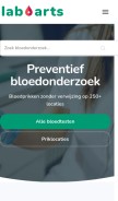 How labplusarts.nl looks like on a mobile device such as an iPhone.