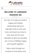 How labradortraininghq.com looks like on a mobile device such as an iPhone.