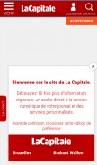 How lacapitale.be looks like on a mobile device such as an iPhone.