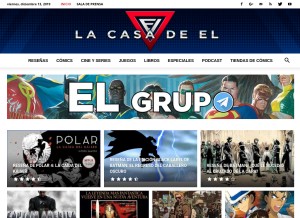 How lacasadeel.net looks like on a tablet such as an iPad.