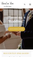 How lacedinloveweddings.com looks like on a mobile device such as an iPhone.