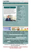 How lacera.com looks like on a mobile device such as an iPhone.