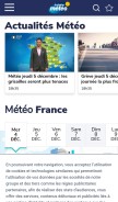 How lachainemeteo.com looks like on a mobile device such as an iPhone.